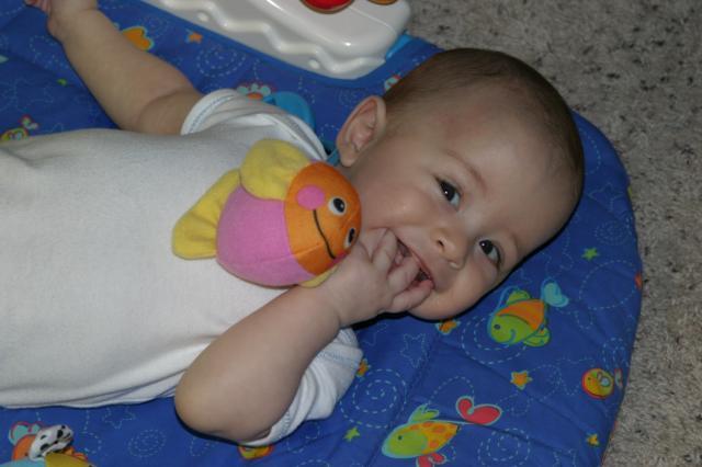 I can smile through my fingers! ~ April 21, 2006