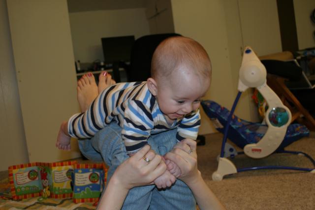 Mama makes a good airplane! ~ April 26, 2006