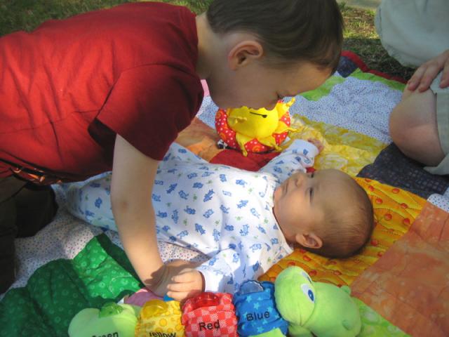 Playing outside ~ April 22, 2009