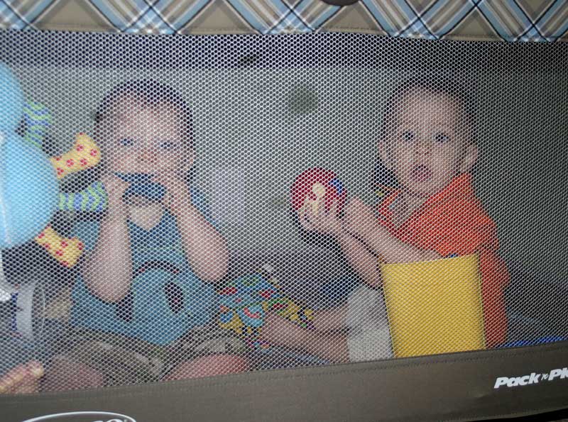 Two boys in a pen ~ September 16, 2006