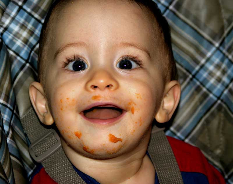 Sweet potatoes are messy! ~ September 24, 2006
