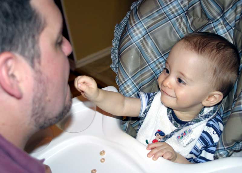 Daddy, you want a Cheerio? ~ September 28, 2006