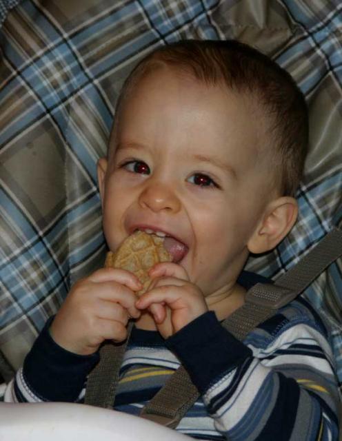 A waffle! Yum! ~ December 8, 2006