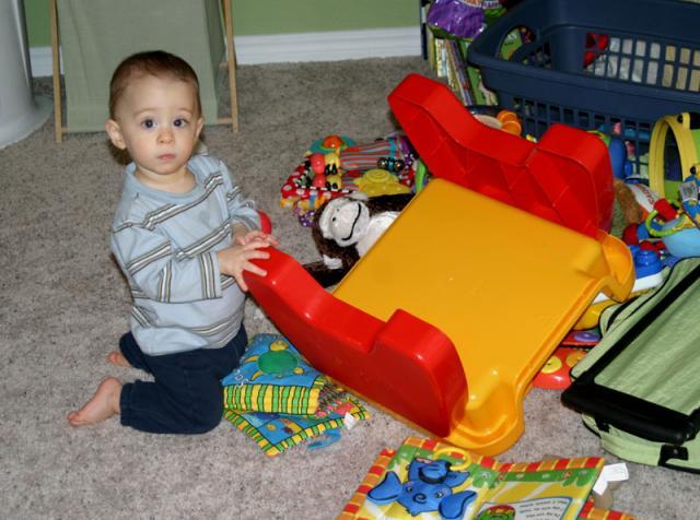 What? The table tipped itself over, I swear! ~ January 10, 2007