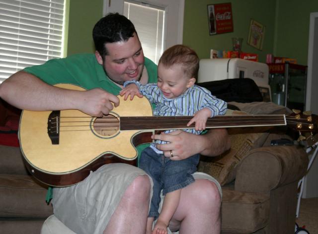 First bass lesson ~ January 25, 2007
