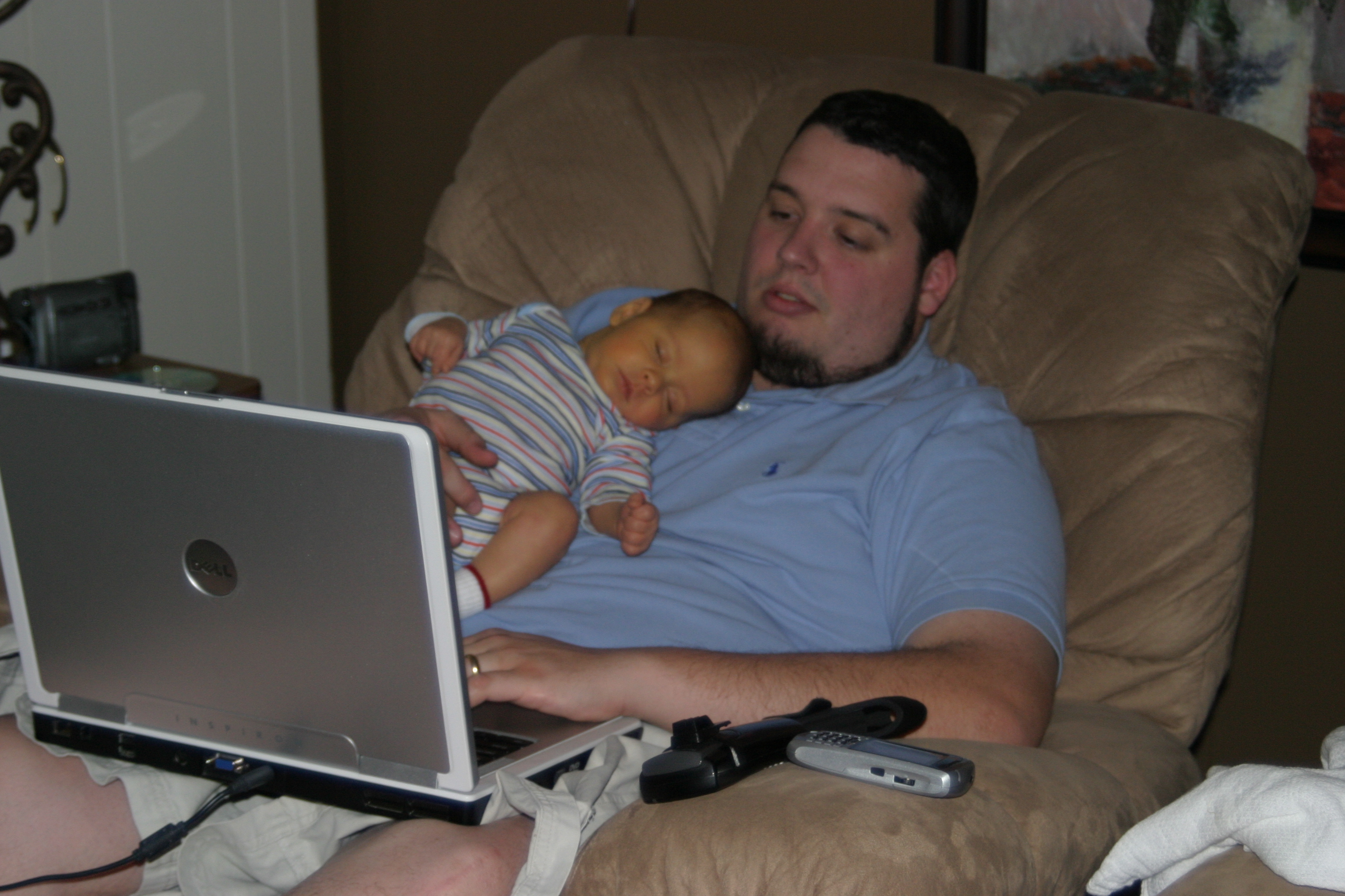 Helping Daddy work ~ February 11, 2006