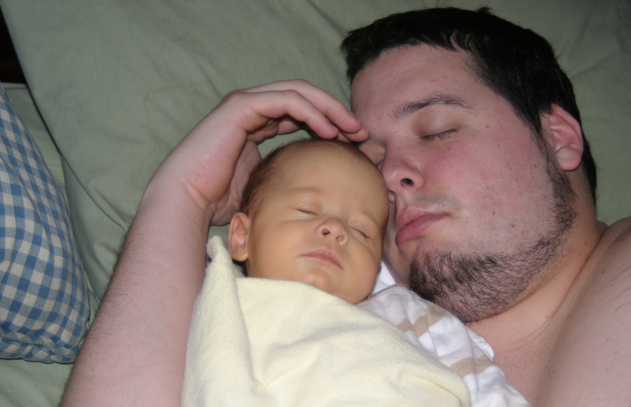 Sleeping in with Daddy ~ February 25, 2006