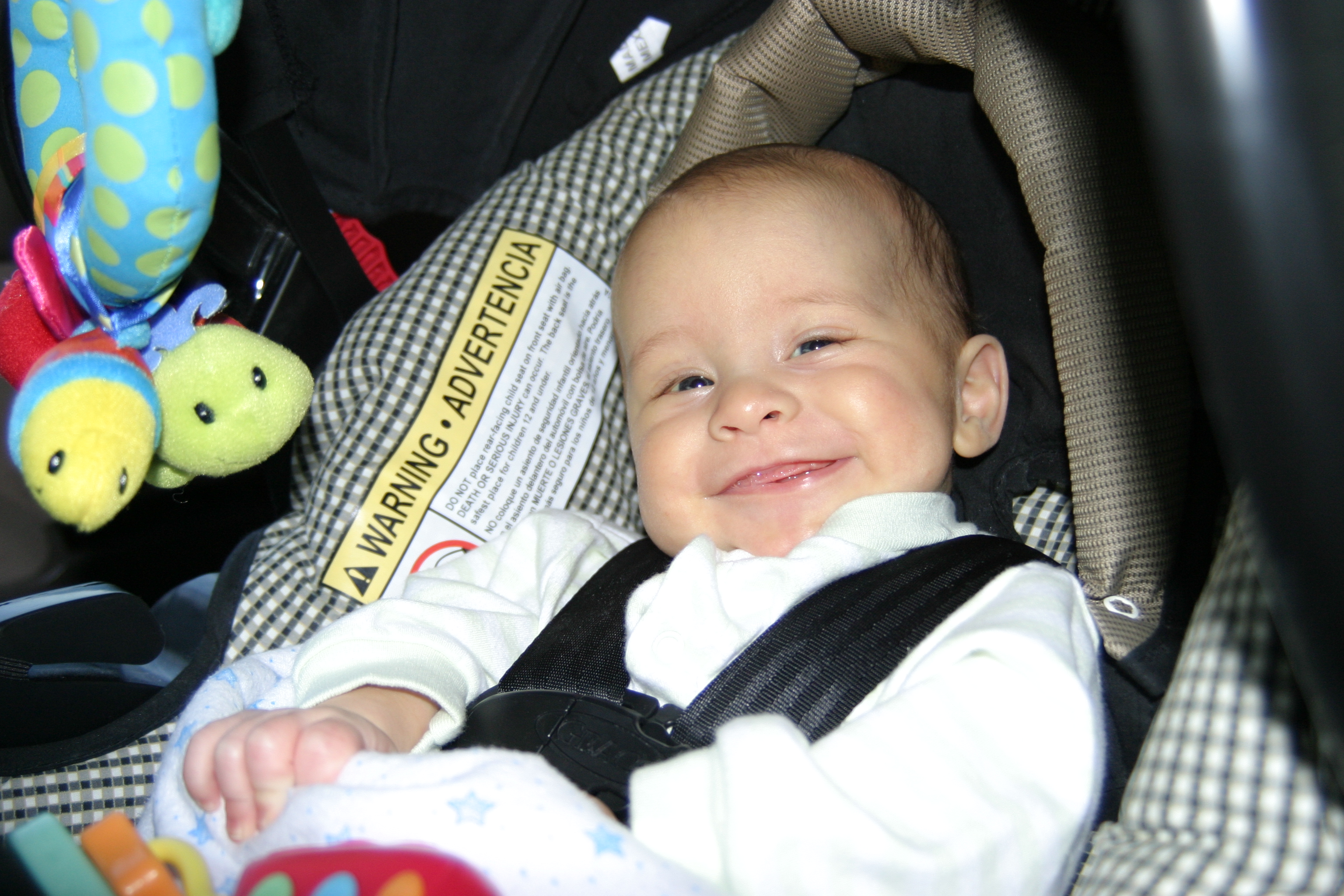 A big smile for Mama in the car! ~ February 26, 2006