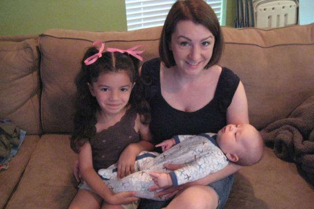 Ana, Jill and sleepy Oliver ~ July 6, 2009