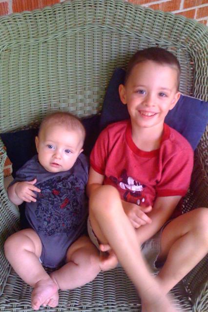 In their Mickey shirts ~ July 27, 2009