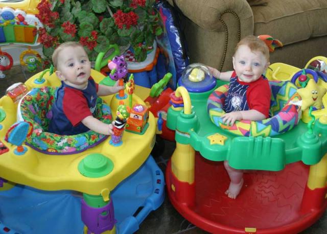 Dueling exersaucers ~ July 4, 2006