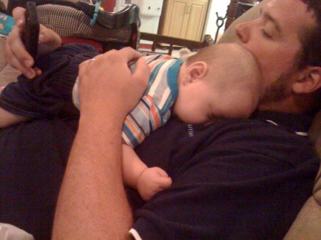 Sacked out after a long day ~ June 30, 2009