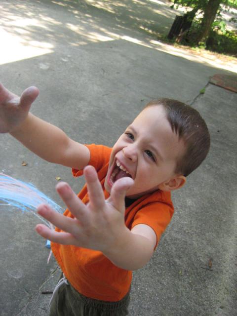 Come back here, bubbles! ~ June 1, 2009