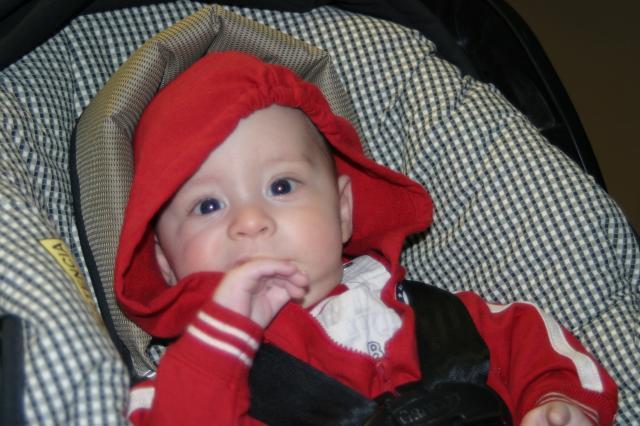 Tyler in the hood ~ March 23, 2006