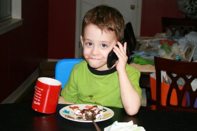 Talking to cousin Gracie -- only they know what they were talking about... ~ March 5, 2009