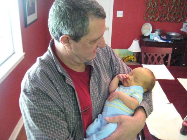 Papa & baby Ollie ~ March 29, 2009