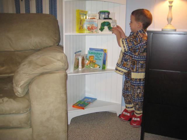 Hey, look at that, it holds books! ~ March 29, 2009