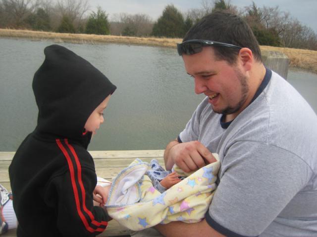 Baby Oliver, do you want to fish? ~ March 7, 2009