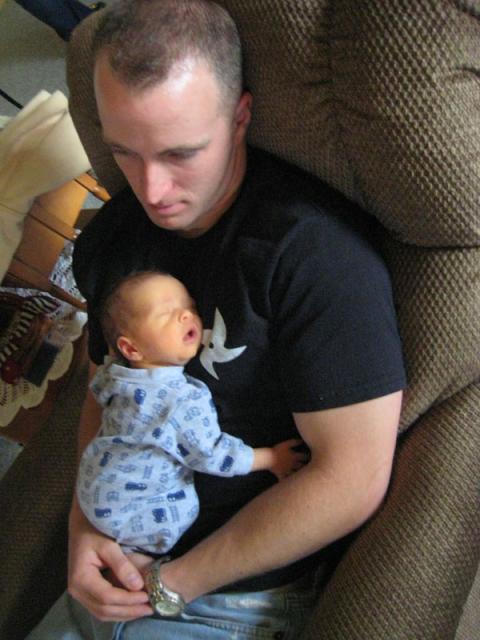 Napping on Uncle D ~ March 12, 2009