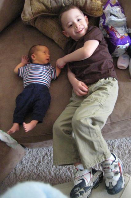 He's holding my hand! ~ March 18, 2009