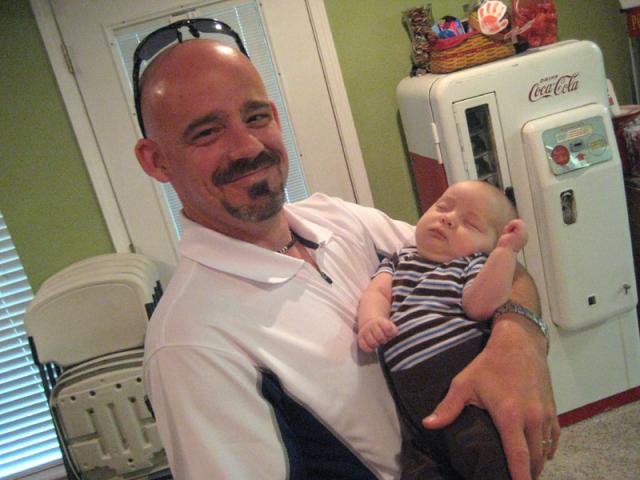 Uncle Greg meets Ollie ~ May 25, 2009