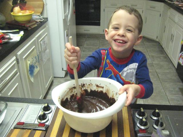 Making brownies ~ May 13, 2009