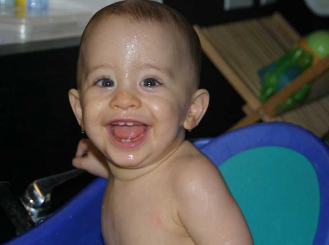 Happy in the bath! ~ November 21, 2006