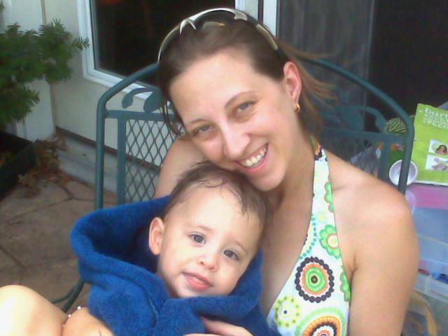 All wrapped up with Mama ~ August 7, 2007