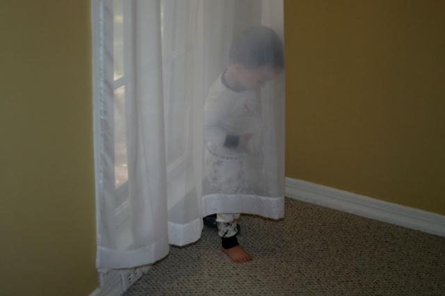 Sheer curtains make me invisible ~ August 3, 2007