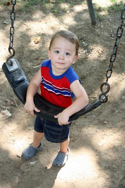 Can I please swing on the big swing today? ~ August 31, 2007