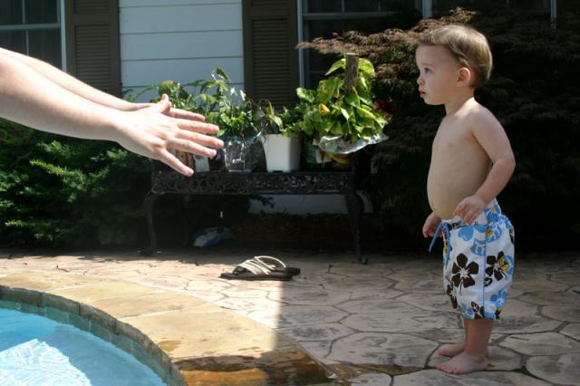 You want me to get in that big, watery death trap?! ~ July 3, 2007