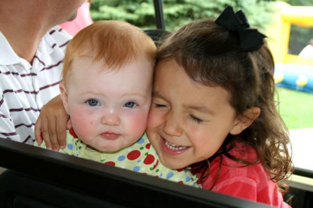 Cousin hug ~ August 16, 2008