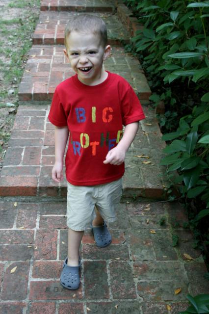 Taking this big brother gig seriously ~ August 28, 2008