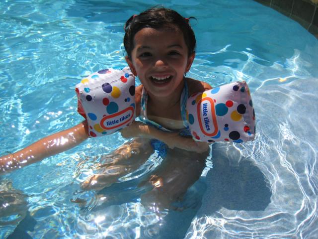 Happy girl in the pool ~ July 5, 2008