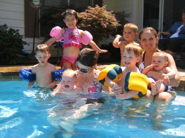 Cantrell kids and moms ~ June 24, 2008