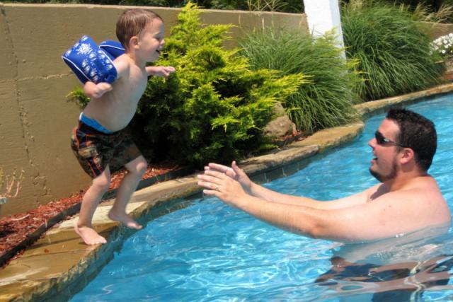 Catch me, Dada! ~ June 24, 2008