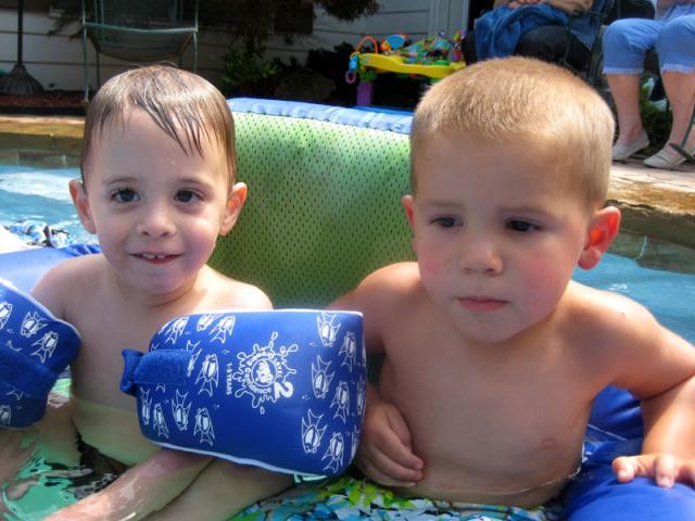 Boys on a float ~ June 24, 2008