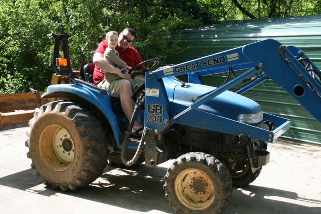 Boys on a tractor ~ May 4, 2008