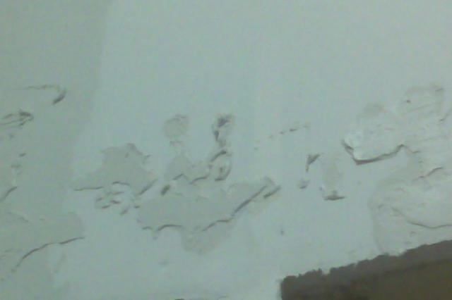 The handprints got covered with wall texture, but at least we know they're there! ~ January 18, 2008