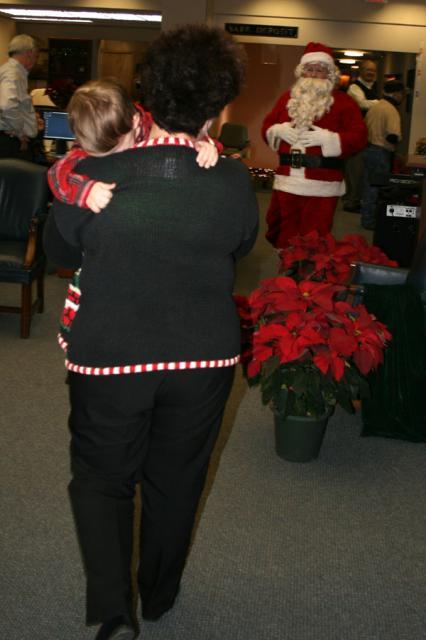 He was so excited, until he actually saw Santa Claus ~ December 24, 2007