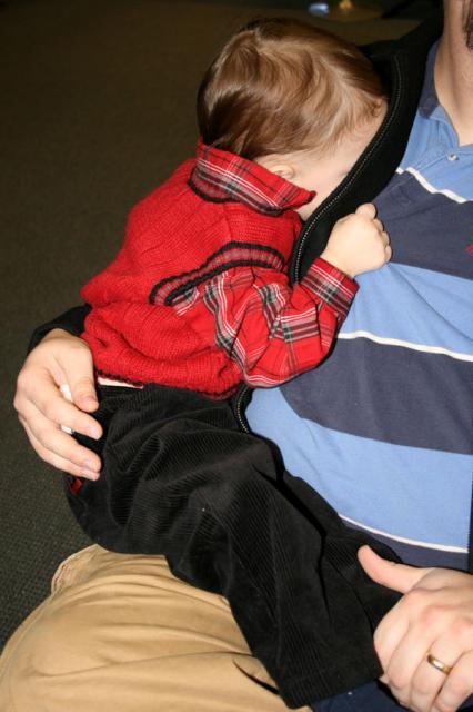 Oops, got too close to Mr. Claus again ~ December 24, 2007