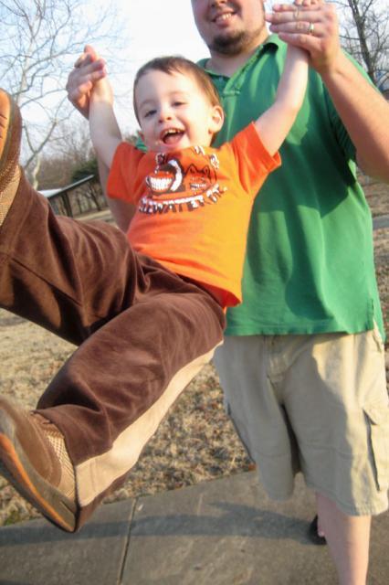 Dada makes a good swing, too! ~ February 4, 2008