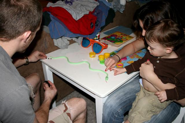 Unc D and Ashee are the Play-doh masters ~ February 18, 2008