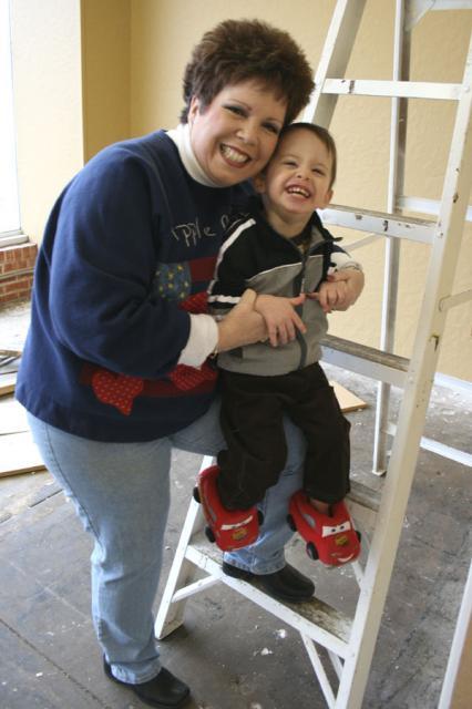 Aunt Janet and Tyler are definitely not camera shy ~ January 26, 2008