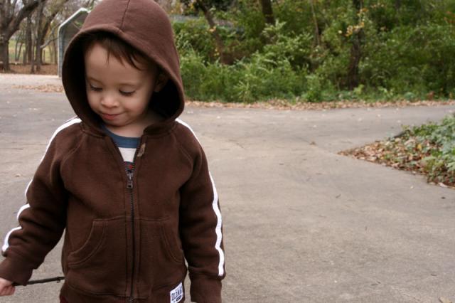 Tyler in the hood ~ November 14, 2007