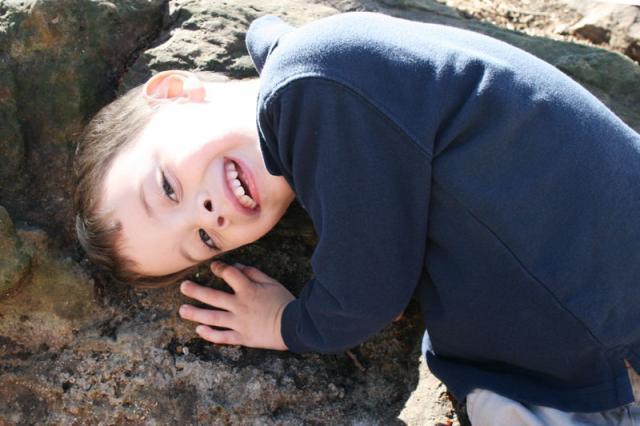 Being silly during our Christmas card photo shoot ~ December 13, 2009