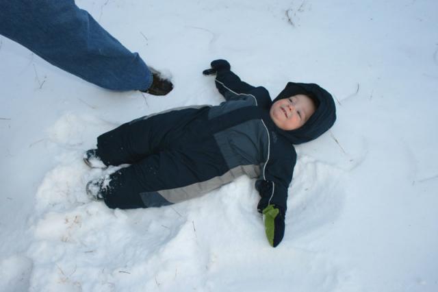 Little snow angel ~ December 26, 2009