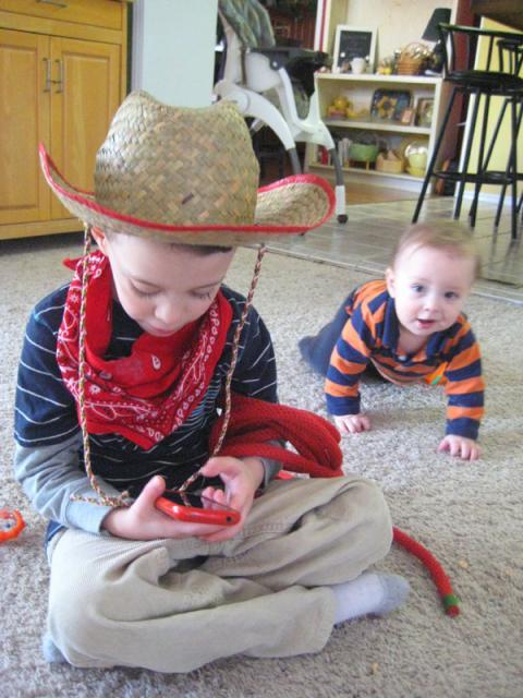 Cowboy Tyler and his sidekick ~ February 5, 2010