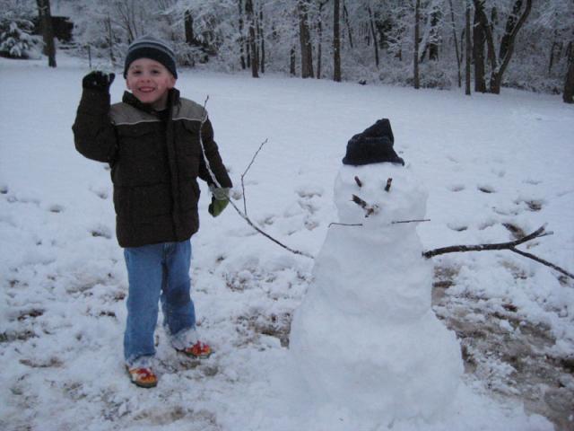 Tyler & Mr. Snowman ~ February 11, 2010