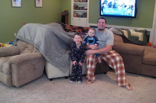 Boys and their mega-fort! ~ January 10, 2010